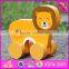 2017 New products kids lion car toy wooden toy plans W04A320