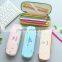 Low price Full color PU small leaves Pencil case pencil pouch pencil bag
