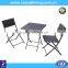 Hand Woven Rattan Furniture 3pcs Patio Bistro Foldable Table and Chairs Set