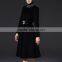 Cheap Wholesale Autumn Winter Heavy Wool Coat Elegant Ladies O-Neck A-Line Medium-Long Woolen Trench Outerwear Female Jackets