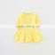 New fashion baby girl winter dress solid color long sleeve dress little girl plian cotton autumn dresses
