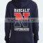 Standard-fit long sleeve street cowl neck hoodies with printed letter