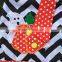 2015 new arrival girl pumpkin dress kids boutique dress halloween dress chervon dress with necklace and bow