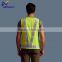 High Visibility Neon Green Zipper Front Breathable Reflective Safety Vest with LED Light