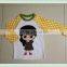Wholesale children clothes girls boutique clothes rabbit appliqued design T- shirt