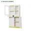 New design modern glass display file cabinet 4 door storage cabinet with 2 drawers