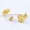 Stainless Steel Gold Geometry Earring Stud Different Shape Flower Star Heart Butterfly and Clover