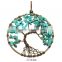 Round gemstone pendant with fashion design