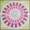 Printed round beach towel in china with tassels round turkish towel