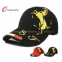 F1 Horse 3D Embroidery Black Racing Baseball Caps With Metal Buckle Closure