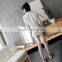 B22677A Korea fashion big pearl button Satin jacket women OL coat