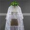 New grance Fashionable long Tulle Wedding Bridal Veils & TwoTiers Tulle Cathedral Bridal Veil HL08