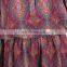 2015 new fashion style ladies print chiffon dress with button plachet