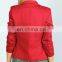CHEFON Ruched Sleeve Woven Blazer CBHB0006