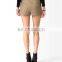Knit Panel Metallic-Blend Shorts CSS0061