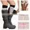 Double Side Lace Trim Modal Boot Cuffs Toppers Leg Warmers Winter Socks