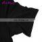 Hot Sale black o neck Fitted Bamboo short sleeves soft tshirt high quality tshirt woman