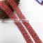 1.2cm OLCT3216 Red crochet patterns 100% cotton lace trim