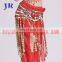 Turkish style shiny beaded Belly dance hip belt with long tassel Y-2027#