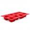 Free Sample Food Grade Heat resistant Nontoxic Silicone Cake Mold Baking Mousse Pudding Mold Tool 8holes Love Shape