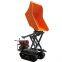 Factory Supply Mini Crawler Type Gas Engine Truck Dumper with Hydraulic Scissor Lifter