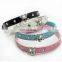 Skull Decorated Diamond Pet PU Collar Leash Training Dog Pulling Rope Pet Neck Chain Pet Supplies
