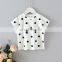 2020 summer girls loose tie polka dot cat skirt suit