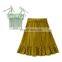 summer kids outfits clothes girls 2019 children boutique clothing baby girl suspenders tops white lace t shirts + ruffle skirts