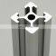 China Custom Extrusions 10x10 2020 4040 8080 Square Industrial Aluminum Alloy frame Section Handrail Profiles Suppliers Price