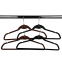 Wholesale Flocking Velvet Hanger with Metal Hook for Suppermarket