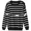Pinstripe Merino Wool Cashmere New Fashion Design Sweater