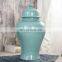 Green Color Glazed HIGH Temperature Fired China Ceramic Porcelain Temple Jars Ginger Jars