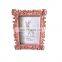custom high quality cheap mini pink resin photo picture frames for home decor
