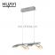 HUAYI China Manufacture Silver Color Indoor Bedroom Living Room Hanging Modern LED Pendant Light