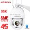 5MP Wireless 4GSIM CAD Security IP Camera  80M IR Night Vision HD 30X Zoom PTZ Outdoor Home Surveillance Dome Cam CCTV CamHipro