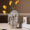 Nordic INS Style Figurines Frosted Creative Face Design Model Home Decorative Ornament White Abstract Ceramic Flower Vase