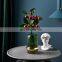 2021 hot-selling tall crystal vase modern wine cabinet dining table green vases glass for home decor