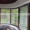 60mm Leaf New Design Aluminium Alloy Curved Sliding Window Double Glazed Glass Panels Window