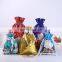 Wholesale Children Beautiful Small Foil Stocking Custom Logo Large Packing Merry Drawstring Christmas Gift Bag