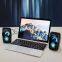 Top seller s11 wired computer speaker usb super bass portable home speakers set audio system glow speaker