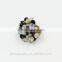2016 Hot Sale Atmosphere Multi Design Glass Bead Cluster Fashion Gold Ring
