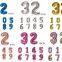 16/32/40Inch Number Digital Helium Foil Balloons Baby Shower Birthday Party Decoration Balloons Rose Gold Silver Numero Globos