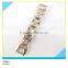 Zinc Alloy Flower Design Rhinestone Waist Chian Gold Metal Clothing Chatelaine 2.5x14cm