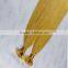 Blonde color virgin straight pre bonded flat tip hiar extension