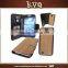 Detachable Wooden Pattern PU Leather Flip Cover for Samsung Galaxy S4 Wallet Case