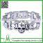 New silver stainless steel men jewelry fashion skull head biker chain bracelets 94g