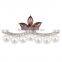 China Supplier Cheap Wholesale Zinc Alloy Magnetic Artificial Flower Rhinestone Brooch