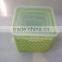 Four-piece square food storage container, BPA Free plastic food container POLK DOT Printing