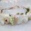 HL017 wholesale Fashion tiara flower crown headband for women wedding flower garland crown