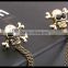 Skull collar chain pins, collar chain, collar brooch, lapel pin, skull pin brooch